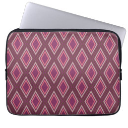 Stylish Geometric Diamond Pattern in Purple Laptop Sleeve
