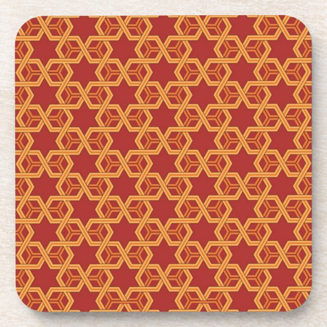Stylish geometric ornament drink coaster (Front)