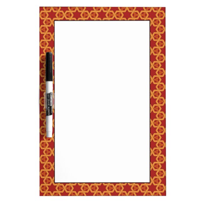Stylish geometric ornament dry erase board (Front)