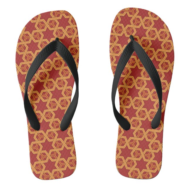 Stylish geometric ornament flip flops (Footbed)