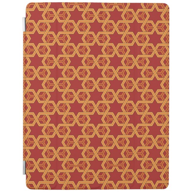 Stylish geometric ornament iPad smart cover (Front)