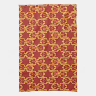 Stylish geometric ornament kitchen towel