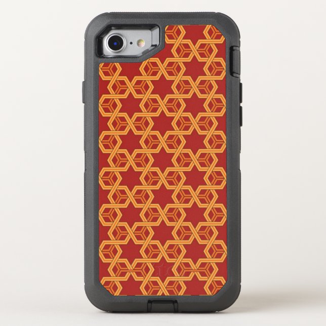 Stylish geometric ornament otterbox iPhone case (Back)