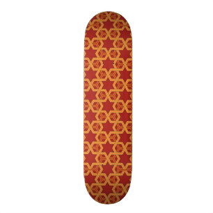 Stylish geometric ornament skateboard deck