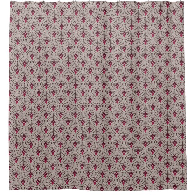 Stylish geometric pattern, art deco. shower curtain (Front)