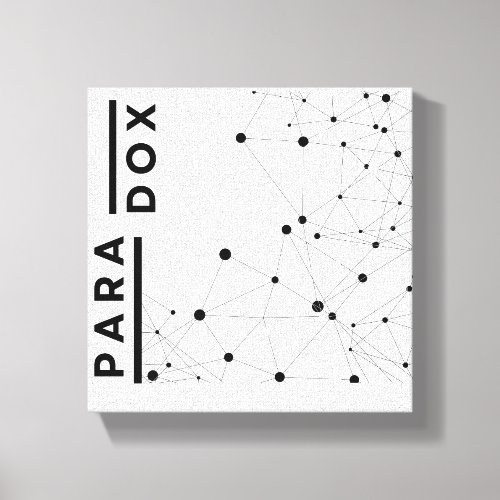 Stylish Geometric Polygon Design with Paradox word Canvas Print