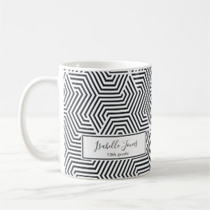 stylish geometric script school college coffee mug