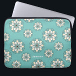 Stylish Geometric Teal Floral Mandala Laptop Sleeve<br><div class="desc">Stylish patterned personalised laptop sleeve.</div>