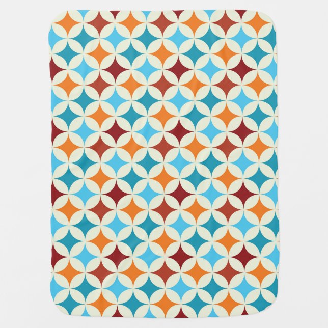 Stylish Geometric: Vintage Seamless Pattern Baby Blanket (Front)