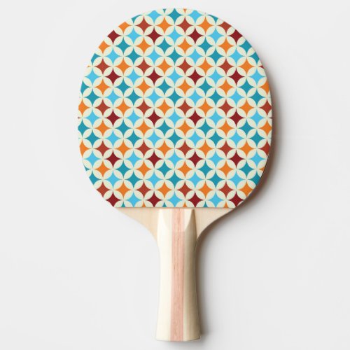 Stylish Geometric Vintage Seamless Pattern Ping Pong Paddle