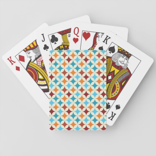 Stylish Geometric Vintage Seamless Pattern Playing Cards