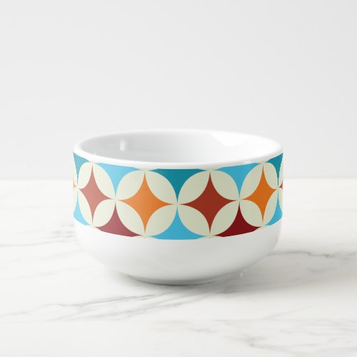 Stylish Geometric Vintage Seamless Pattern Soup Mug