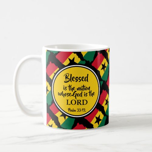 Stylish GHANA Blessed Nation Monogram Gift Coffee Mug