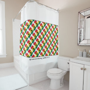 Stylish GHANA God's mercies Lamentations 3:23 Shower Curtain