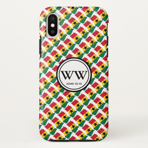 Stylish GHANA Monogram Abundant Life John 1010 iPhone XS Case