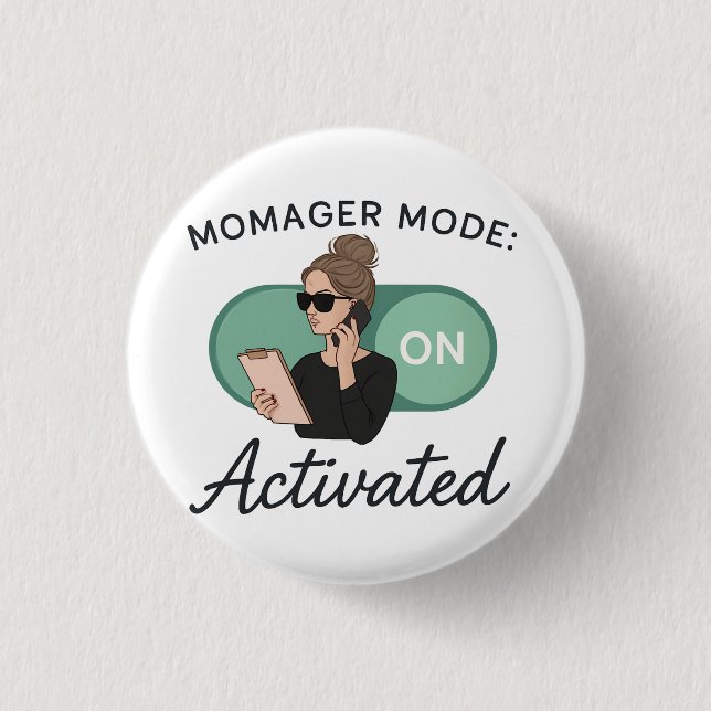 Stylish Gift for Boss Moms Button (Front)