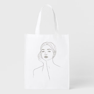 Stylish Girl Reusable Grocery Bag – Eco-Friendly