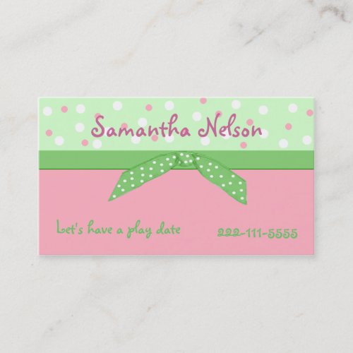 Stylish Girl's Enclosure card Business Cards