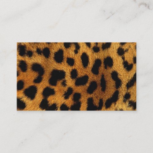 stylish girly chic safari animal print leopard business card