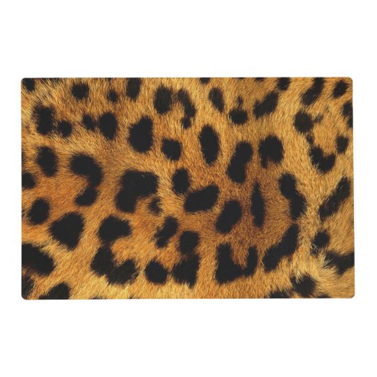 stylish girly chic safari animal print leopard placemat