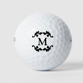 Stylish Girly Monogram Golf Balls by TheHopefulRomantic at Zazzle