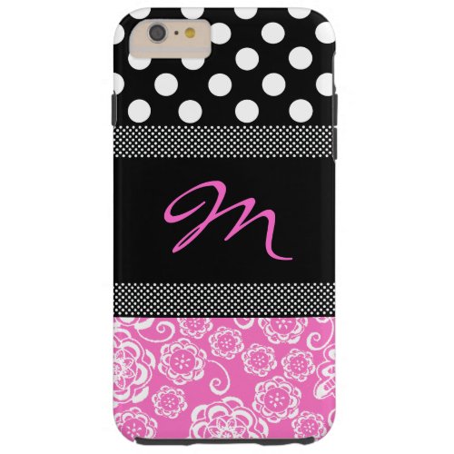 Stylish Girly Monogram iPhone 6 Plus Case