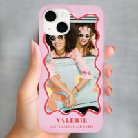 Stylish Girly Pink Red Wavy