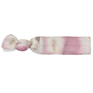 Stylish Girly Pink White Gold Zebra Elastic Hair Tie
