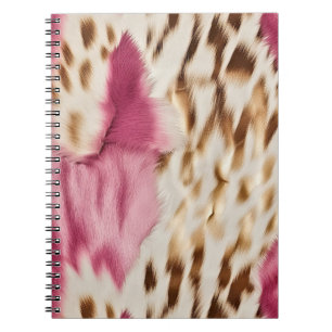 Stylish Girly Pink White Gold Zebra Notebook