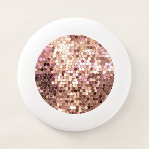 Stylish Glam Rose Gold Blush Pink Confetti Wham_O Frisbee