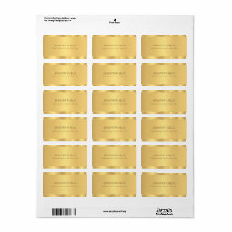 Stylish Glamour Gold Elegant Template Shipping Label | Zazzle