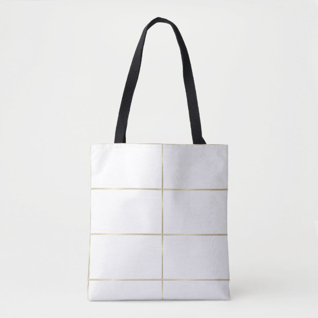 Stylish Glamour Modern Faux Gold Stripes Golden Tote Bag (Front)