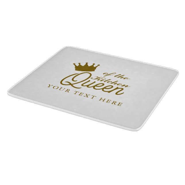 Stylish Glass Chef Board Perfect for Kitchen Queen (Corner)