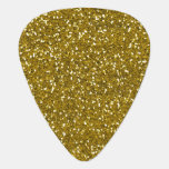 Stylish Glitter Gold Guitar Pick at Zazzle