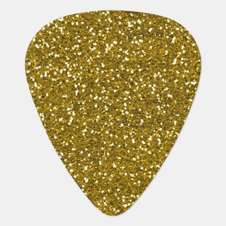 Stylish Glitter Gold Guitar Pick