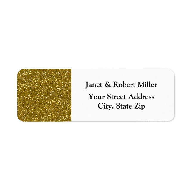 Stylish Glitter Gold Label (Front)
