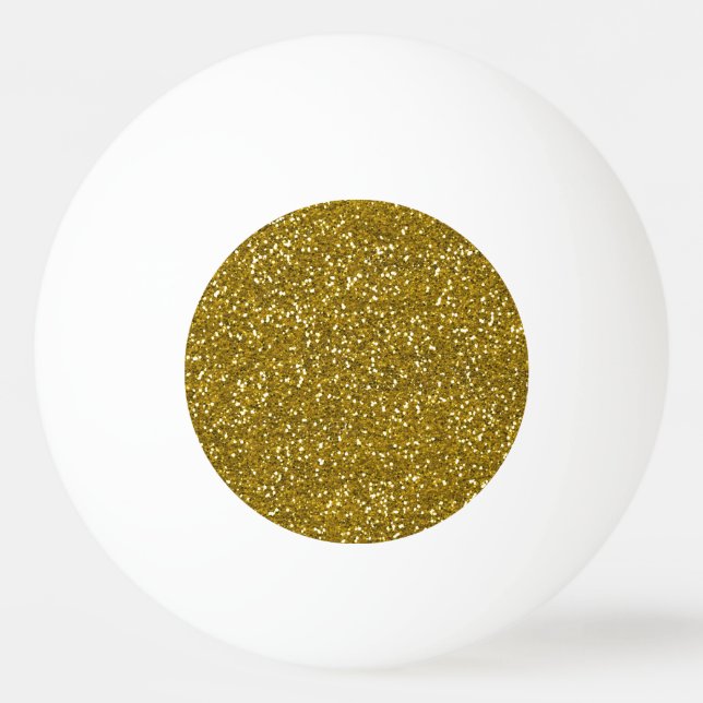 Stylish Glitter Gold Ping-Pong Ball (Front)