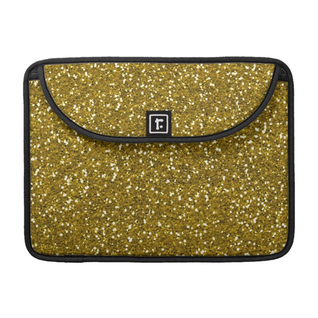 Stylish Glitter Gold Sleeve For MacBook Pro (Front Closed)