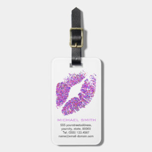 Stylish Glitter Lips #11 Luggage Tag