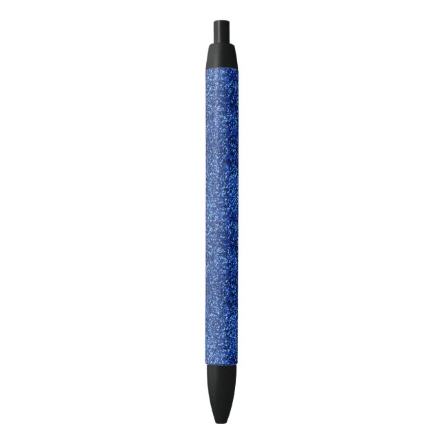 Stylish Glitzy Blue Sequin Sparkles Pen (Front Vertical)