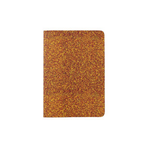Stylish Glitzy Gold Sequin Sparkles Passport Holder
