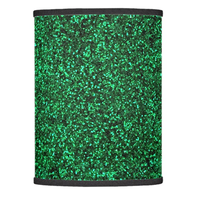 Stylish Glitzy Green Sequin Sparkles Lamp Shade (Front)