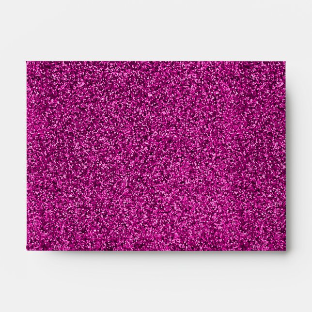 Stylish Glitzy Pink Sequin Sparkles Envelope (Front)