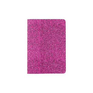 Stylish Glitzy Pink Sequin Sparkles Passport Holder