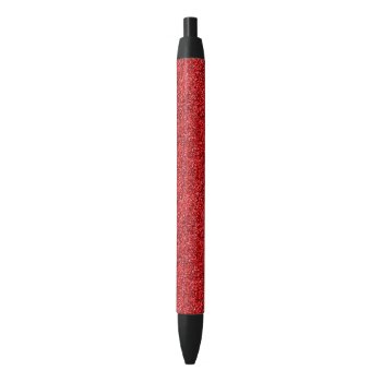 Stylish Glitzy Red Sequin Sparkles Black Ink Pen by kye_designs at Zazzle