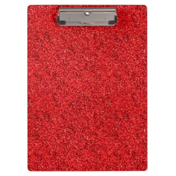 Stylish Glitzy Red Sequin Sparkles Clipboard by kye_designs at Zazzle