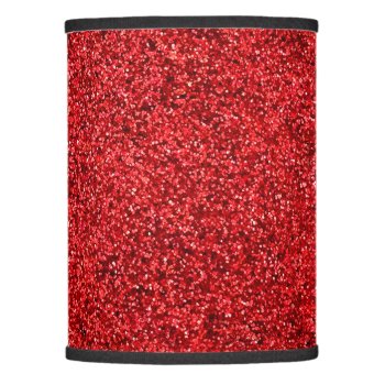 Stylish Glitzy Red Sequin Sparkles Lamp Shade by kye_designs at Zazzle