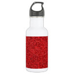 Stylish Glitzy Red Sequin Sparkles Stainless Steel Water Bottle