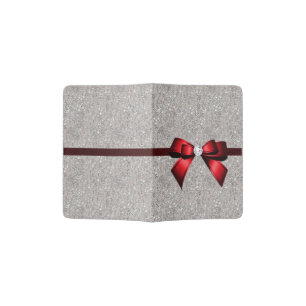 Stylish Glitzy Sequins Bow & Ribbon Passport Holder