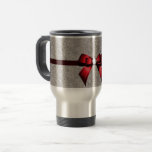 Stylish Glitzy Sequins Bow & Ribbon Travel Mug